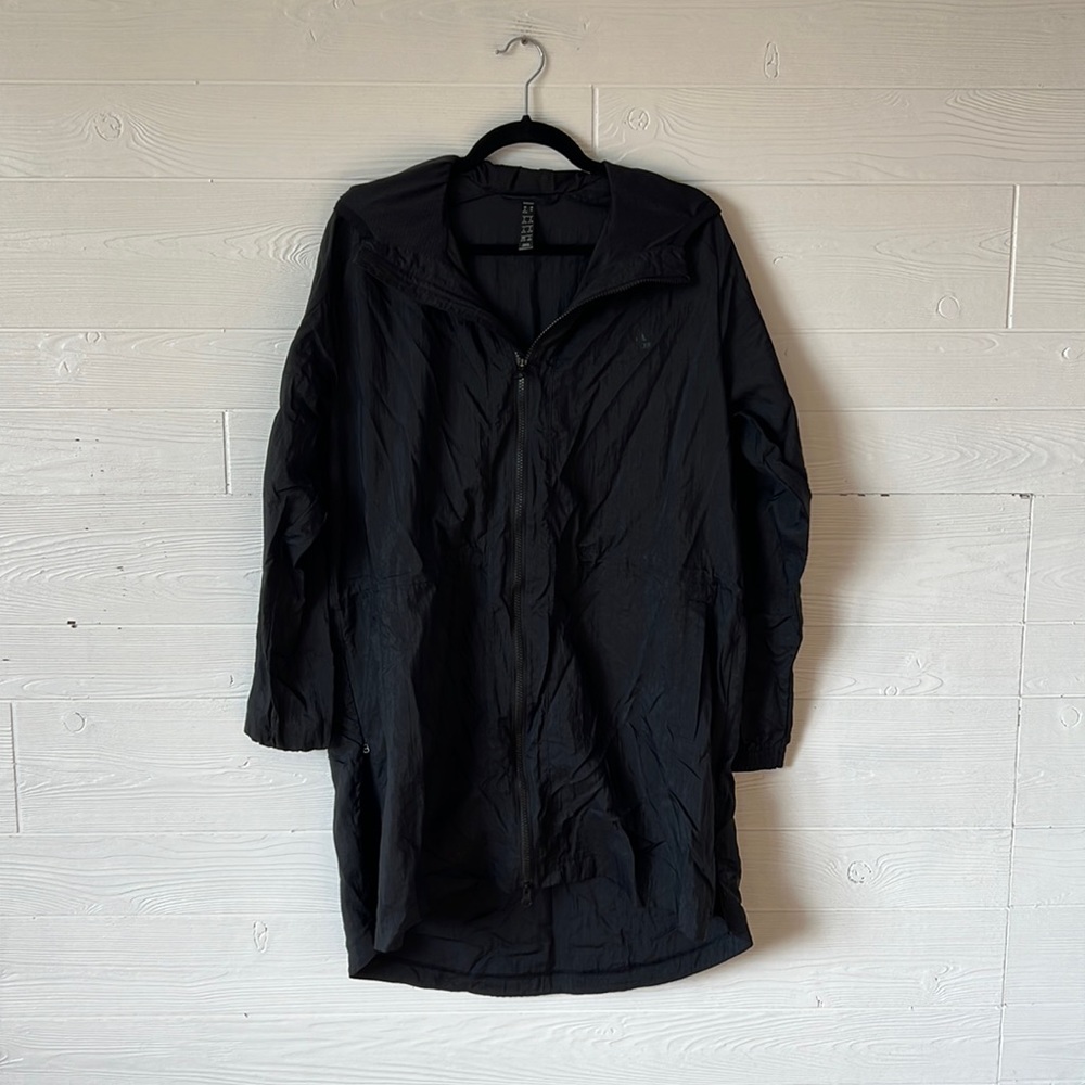 Adidas black long windbreaker hoodie size XL